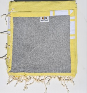 Telo mare spugna giallo - FOUTA TUNISIA