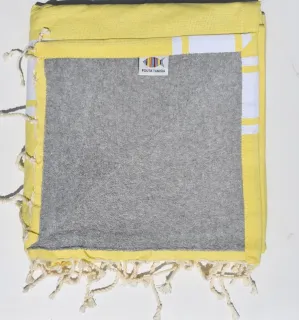 Telo mare spugna giallo - FOUTA TUNISIA
