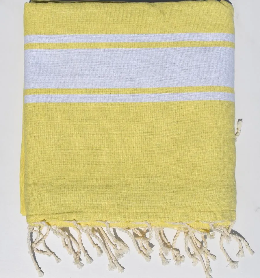 Telo mare spugna giallo - FOUTA TUNISIA