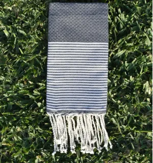 mini fouta nido d'ape grigio antracite  2