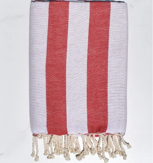 Telo Mare Alaska Rosso - 100x200 cm | Eleganza e Carattere in Righe