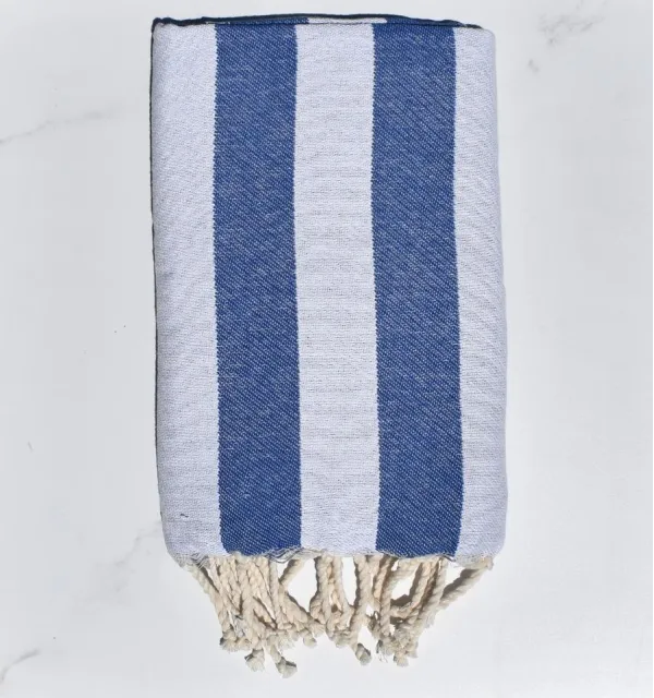 Telo Mare Alaska Blu - 100x200 cm | Righe Eleganti per la Spiaggia