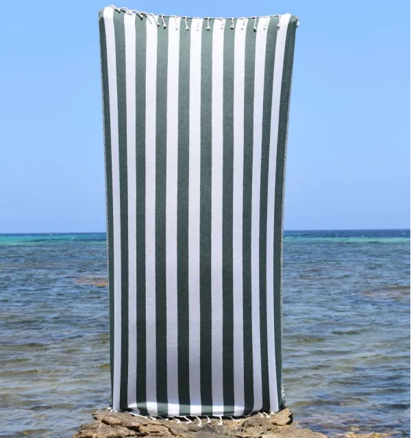 Telo Mare Alaska Verde Bosco - 100x200 cm | Eleganza Naturale e Raffinata