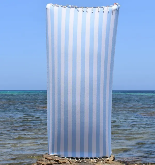 Telo Mare Alaska Azzurro Pastello - 100x200 cm | Freschezza e Stile Estivo