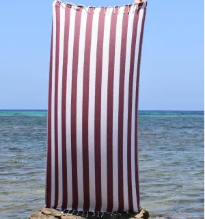 Telo Mare Alaska Bordeaux - 100x200 cm | Eleganza Profonda e Stile Unico