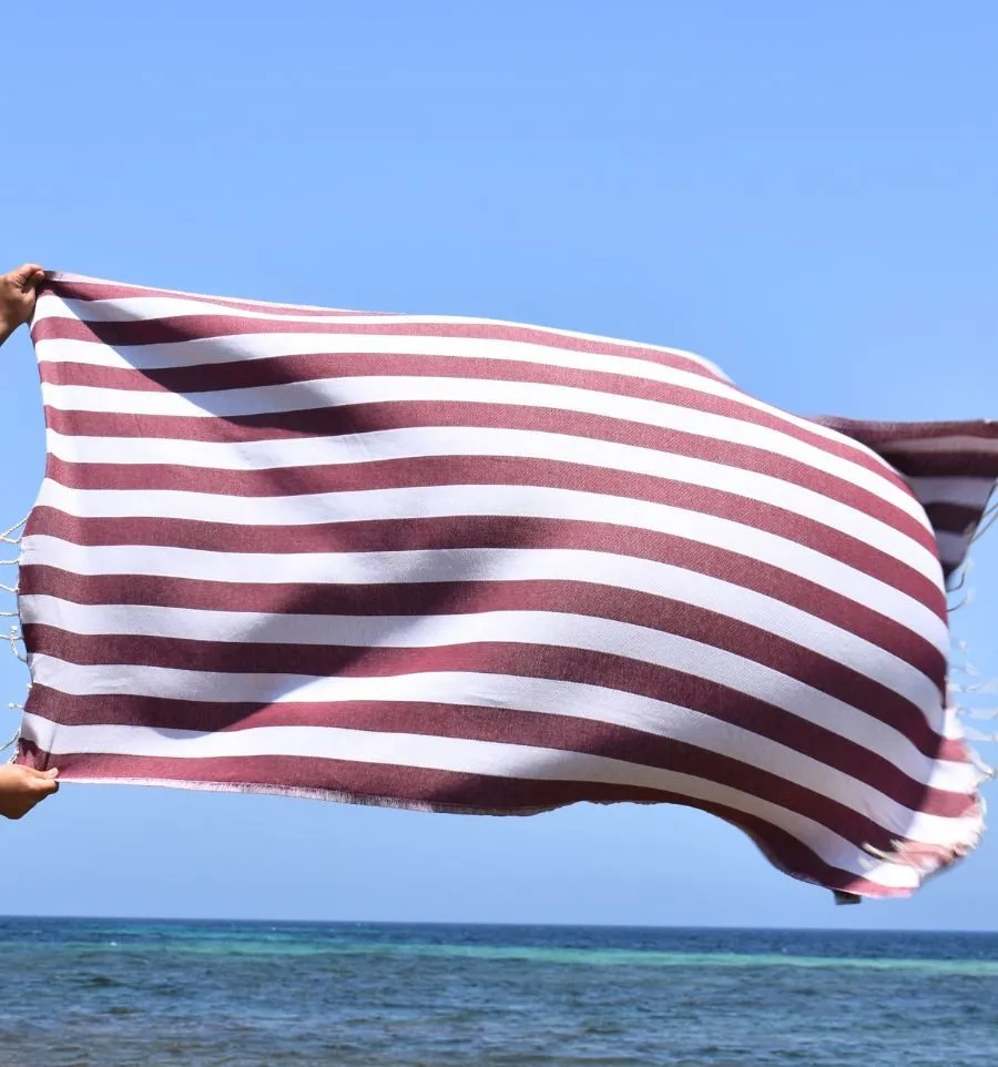 Telo Mare Alaska Bordeaux - 100x200 cm | Eleganza Profonda e Stile Unico