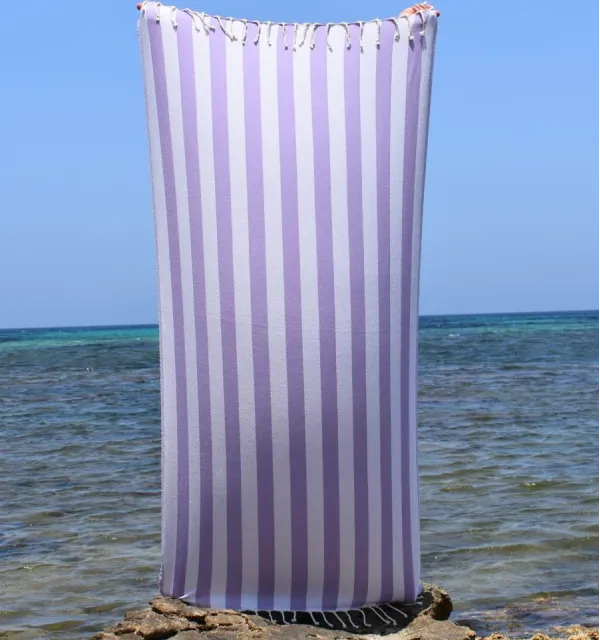 Telo Mare Alaska Lilla - 100x200 cm | Eleganza Morbida e Tocco Pastello