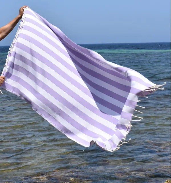 Telo Mare Alaska Lilla - 100x200 cm | Eleganza Morbida e Tocco Pastello