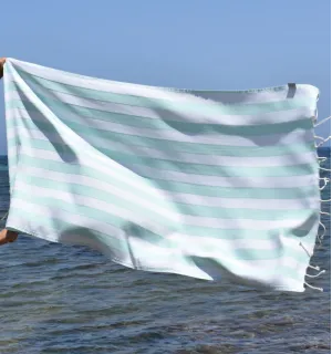 Telo Mare Alaska Acqua - 100x200 cm | Freschezza Estiva e Stile Naturale 2