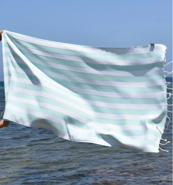Telo Mare Alaska Acqua - 100x200 cm | Freschezza Estiva e Stile Naturale