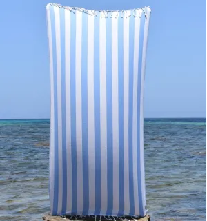 Telo Mare Alaska Azzurro Cielo - 100x200 cm | Colore Leggero e Stile Rilassante