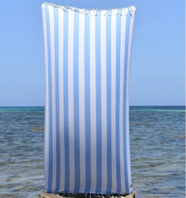 Telo Mare Alaska Azzurro Cielo - 100x200 cm | Colore Leggero e Stile Rilassante