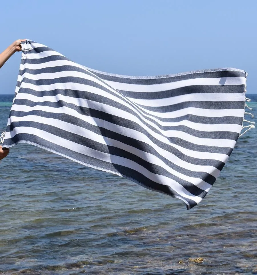 Telo Mare Alaska Blu Notte - 100x200 cm | Eleganza Profonda e Senza Tempo