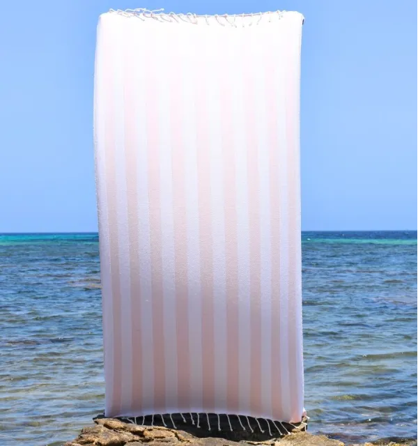Telo Mare Alaska Rosa Cipria - 100x200 cm | Eleganza Pastello e Comfort Estivo
