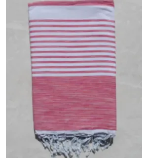 Grande fouta rosso rosa 