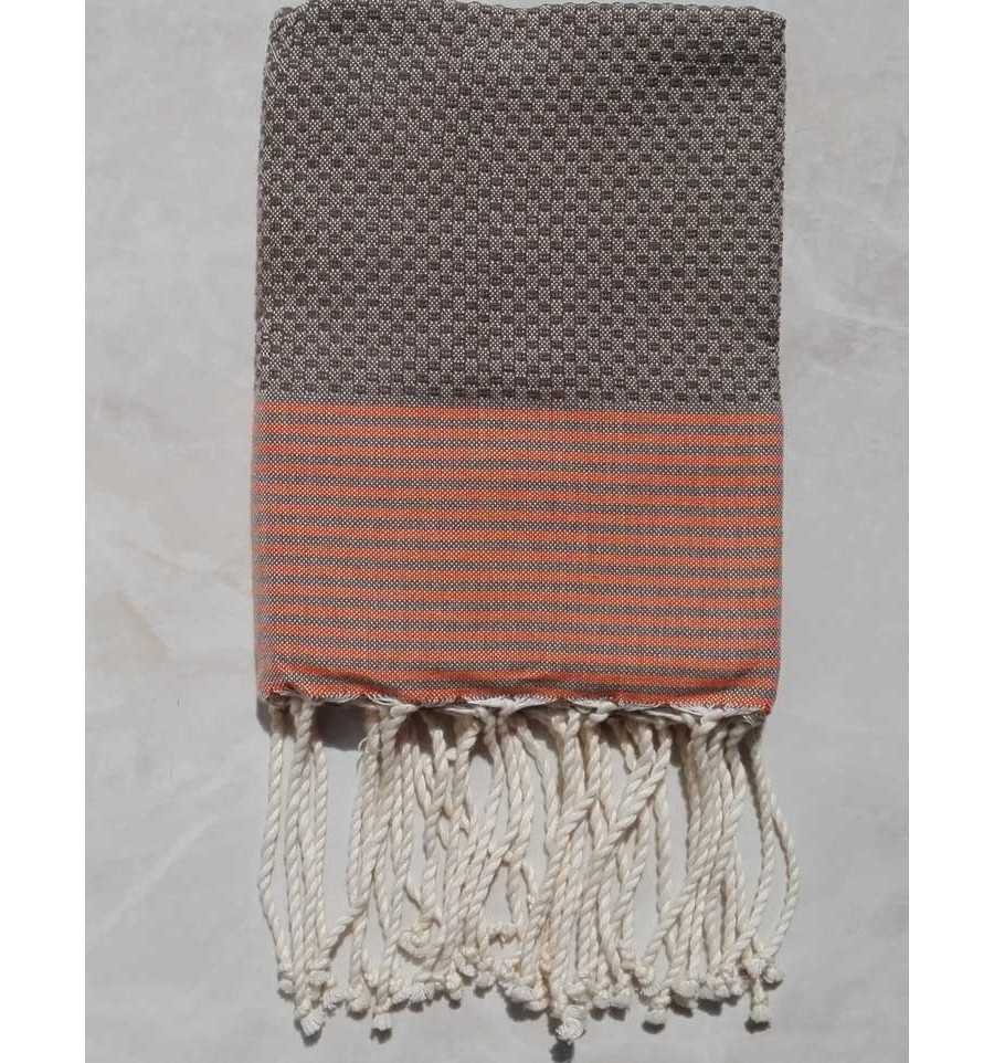 Fouta con strisce arancione 