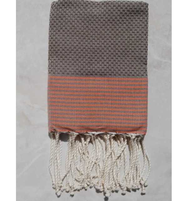 Fouta con strisce arancione 