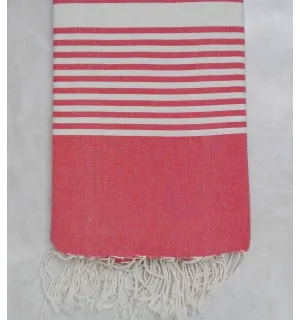 Grande fouta rosso chiaro 