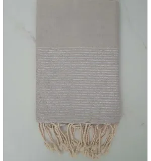 Fouta lurex grigio perla 