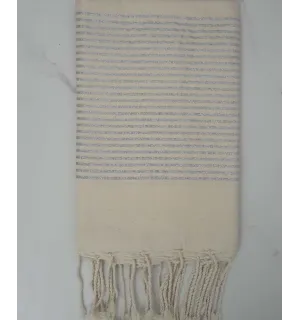Fouta lurex bianco di zinco 