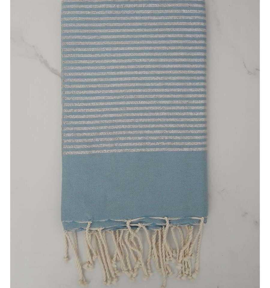 Fouta lurex avio chiaro 