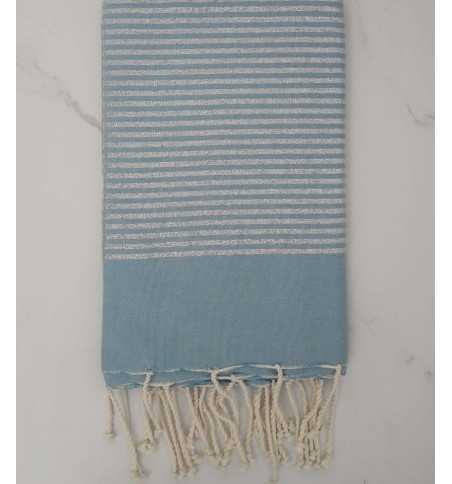 Fouta lurex avio chiaro 