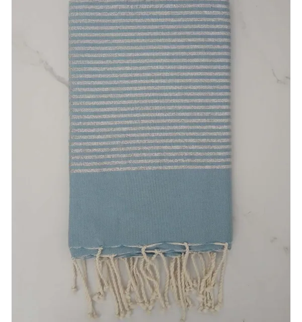Fouta lurex avio chiaro 