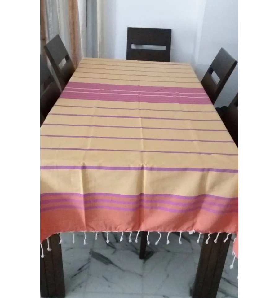 Grande fouta arancione, giallo e viola 