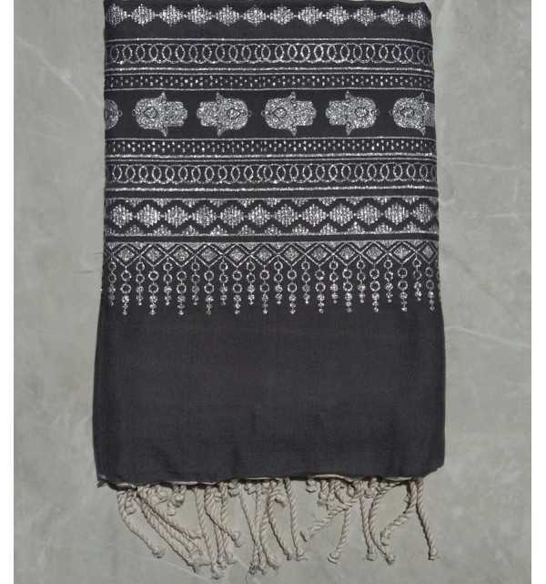 Fouta khomsa talpa scuro 