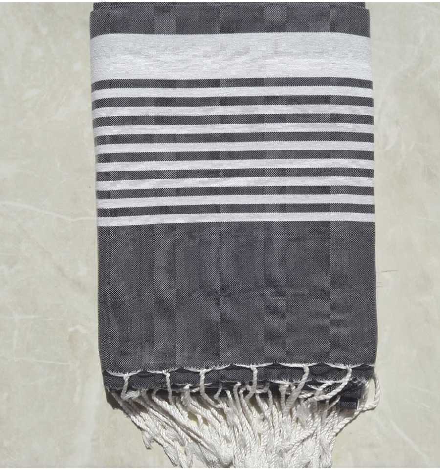Grande fouta grigio ardesia