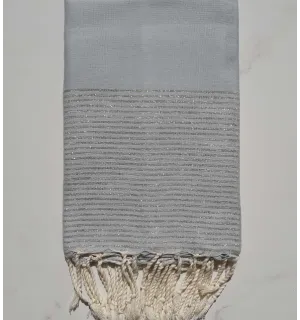 Fouta Lurex blu verde chiaro 