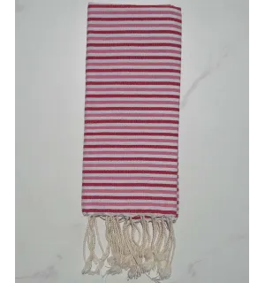 Fouta ziwane rosa chiaro, rosa scuro e bianco 
