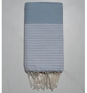 Fouta nido d'ape celeste 