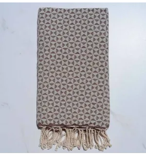Fouta farfalle marrone 