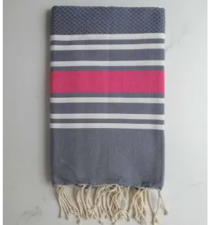 telo mare nido d'ape blu e rosa 