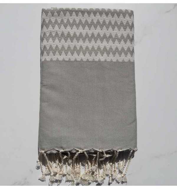 Fouta zigzag verde pallido 