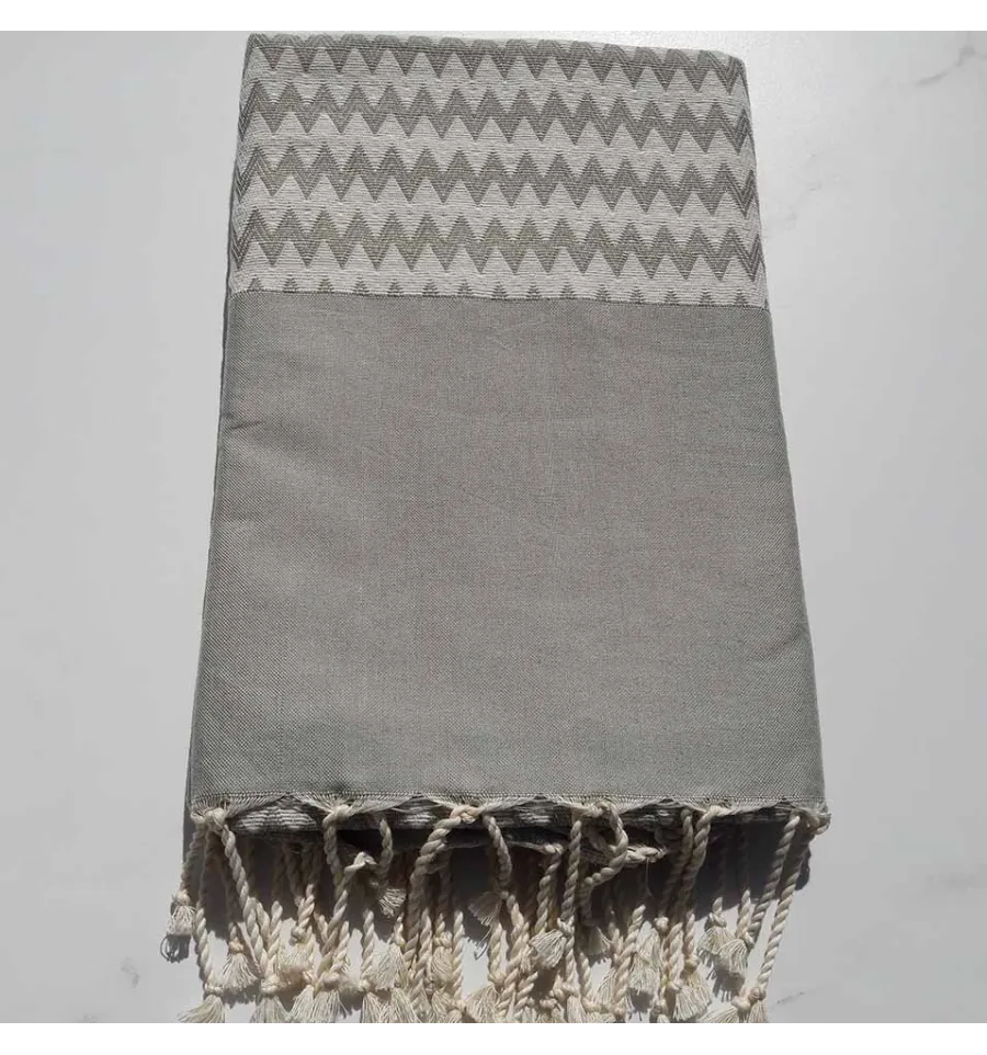 Fouta zigzag verde pallido 