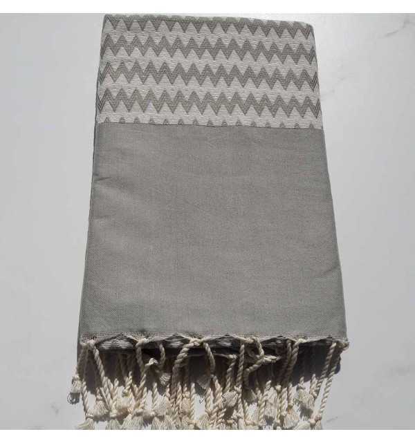 Fouta zigzag verde pallido 