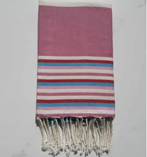 Telo mare rosa scuro con strisce 