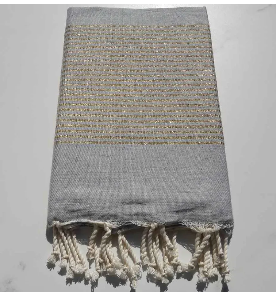 Fouta lurex ardesia 
