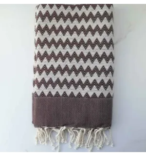 Fouta zigzag marrone 