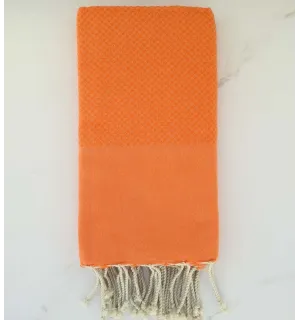 Telo mare tinta unita arancione 