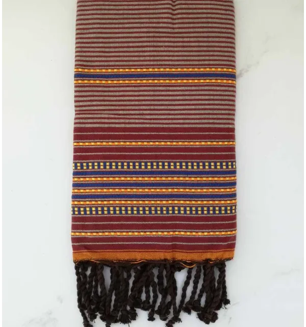 Fouta arabesca Bordeaux 