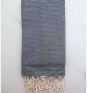 Fouta nido d'ape unita  grigio blu scuro 