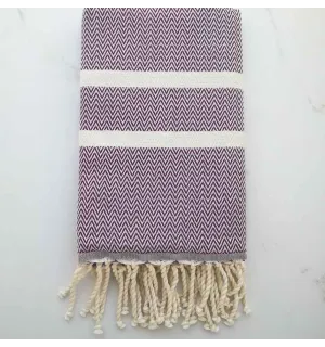 Fouta chevron porpora 