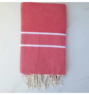 Telo mare chevron rosa medio 