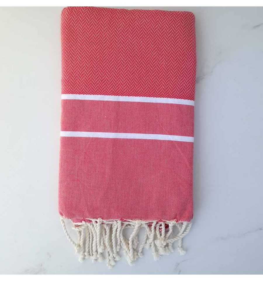 Telo mare chevron rosa medio 