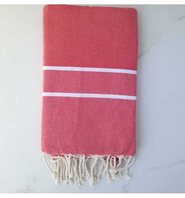 Telo mare chevron rosa medio 