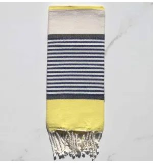 Telo mare Bambino giallo, ardesia, blu scuro e bianco sporco 