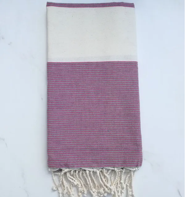 Telo mare bianco crema e grigio con strisce 